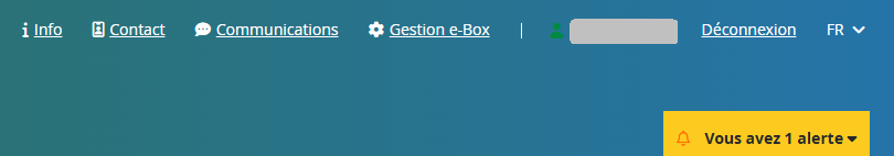 Right side top menu. Contains Info, Contact, Management and Logout buttons